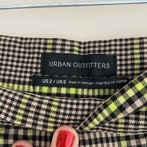 UO green and black plaid ankle pants